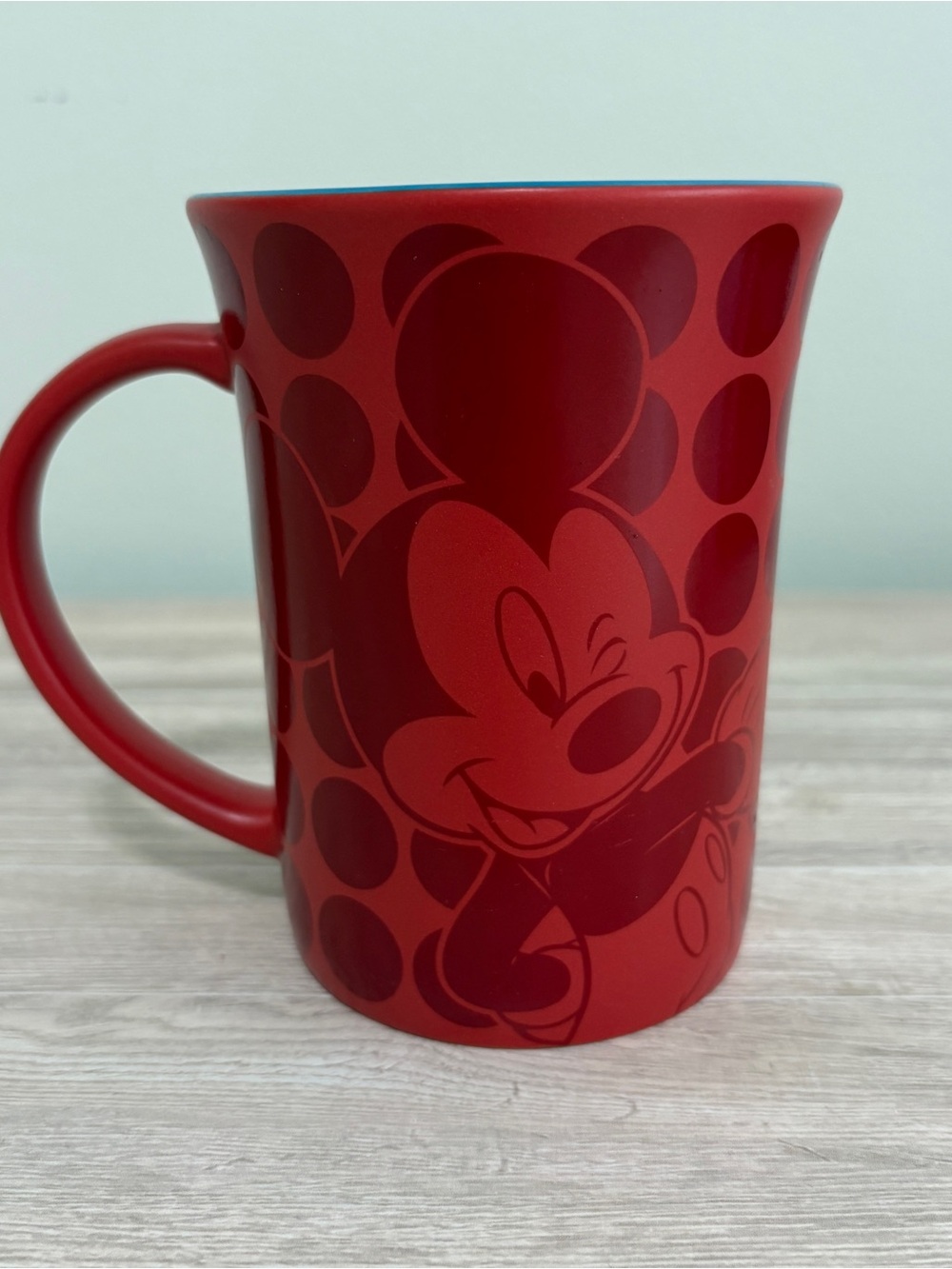 Disney Parks Micky Mouse Red Ceramic Coffee Mug